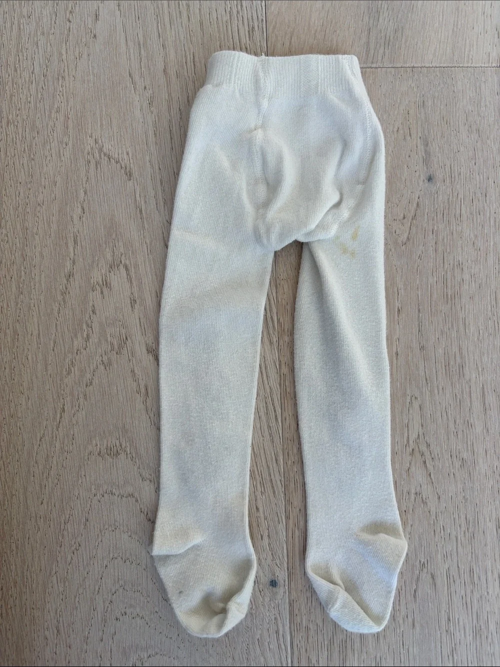 Cream Floral Embroidered Kids Tights